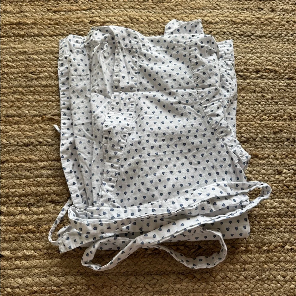 Roller Rabbit Blue Hearts Linen Robe - Picture 4 of 5